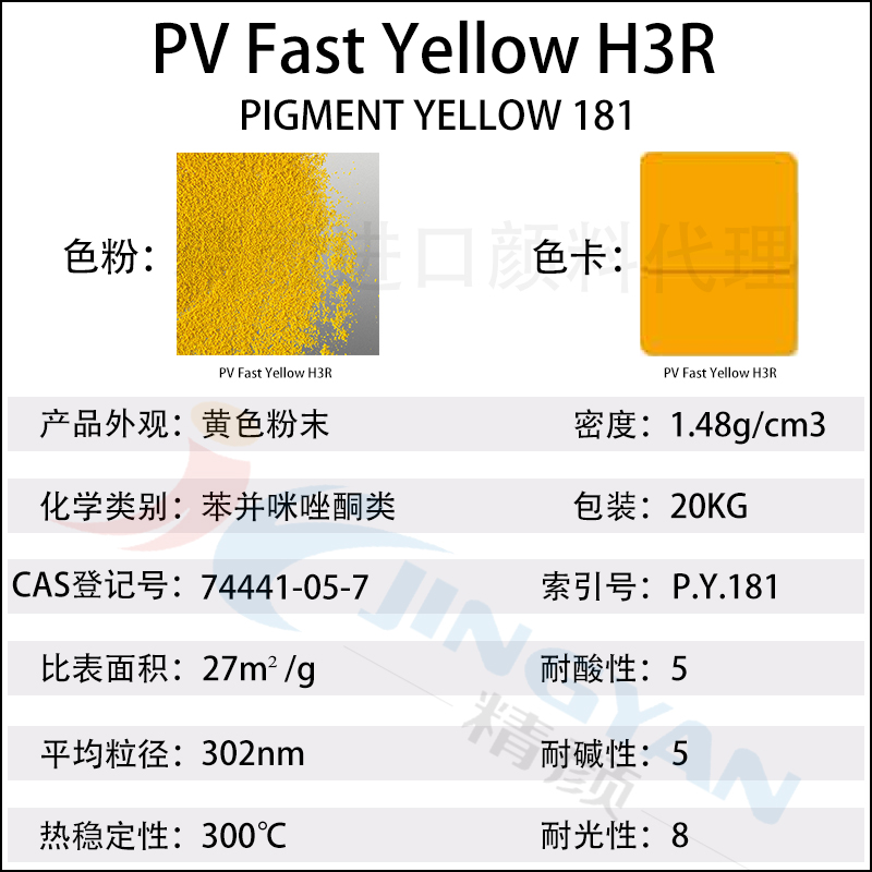 科萊恩H3R黃耐高溫顏料CLARIANT PV Fast Yellow H3R有機(jī)顏料黃181